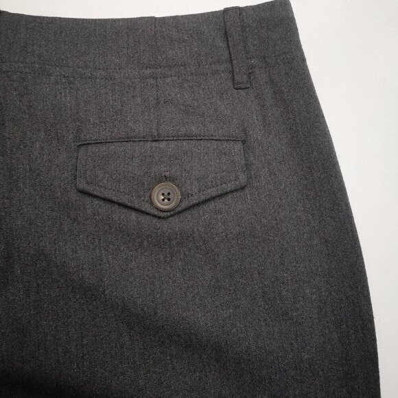 Lands' End Ladies Size 12 Charcoal Slight Flare Zipper & 2 Clasp Closure Pants - Picture 11 of 15